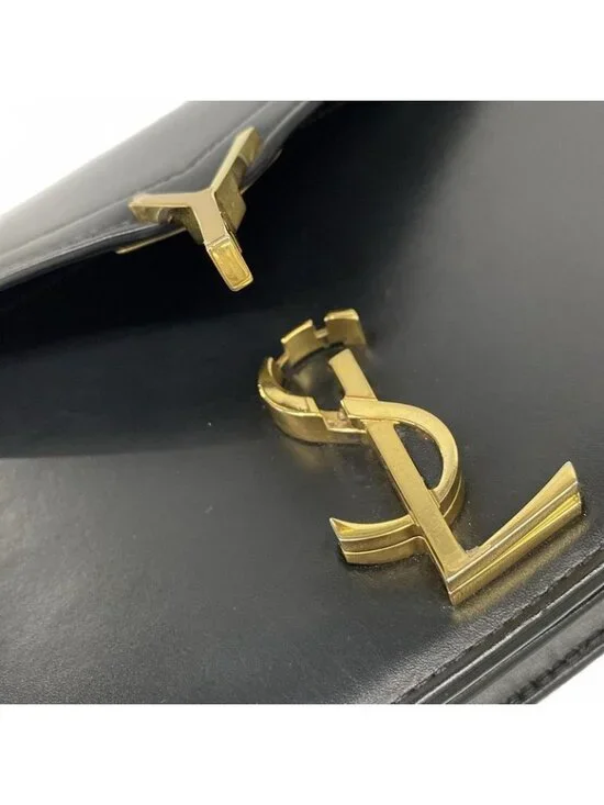 Saint Laurent Paris Shoulder Bag Cassandra Black Chain Leather - Picture 11 of 15